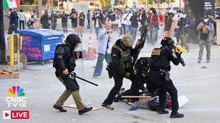 ICE Raid Protest LIVE: Riot Police & Anti-ICE Protesters Clash In LA After Immigration Raids | N18G
