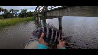 Edding Point, Sheepshead and Trout Beaufort SC Fishing