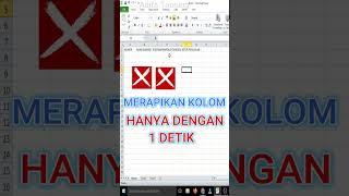CARA MERAPIKAN LEBAR KOLOM DI EXCEL OTOMATIS DENGAN CEPAT #tutorialexcel #tutorialexcelpemula