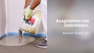 Ausgleichen von Unterböden. Baumit Nivello 50