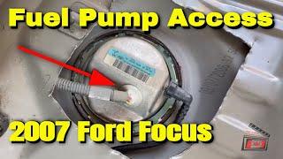 Ford Focus Fuel Pump Cutout Access under rear seat- 2007