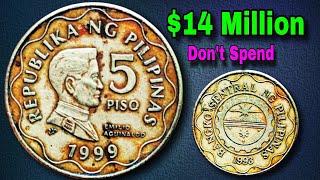 5 Piso Philippines from 1999 Most Valuable Old Coins for Numismatics rare coins worth million