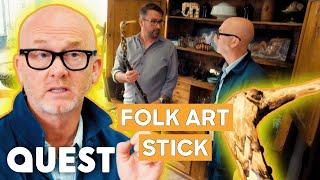 Drew And Alister BOTH Want This £850 Folk Art Walking Stick | Salvage Hunters