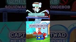 SQUIDWARD(dr negative) VS MR KRAB(captain tightwad)#shorts #foryou #trending #viral #spongebob #vs