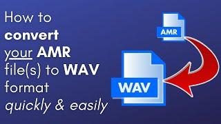 How to convert your AMR file(s) to WAV format.  Quick. Easy. Free! (PC & Mac users)