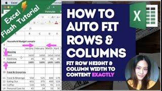 How to AUTOFIT Rows and Columns in Excel |  Autofit Row Height and Column Width exactly to fit text