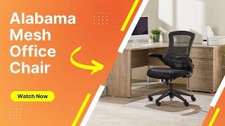 Alabama Mesh Office Chair - Flip Up Padded Folding Arms