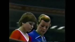 (Injury)  Maxi Gnauck (GDR) FX TO 2.500 1981 World Championships