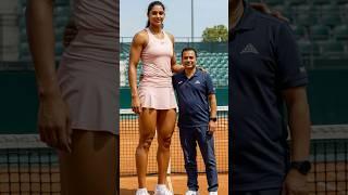 World's tallest female tennis player#shorts#tallwoman #tallgirlfriend #tennis #tennisplayer