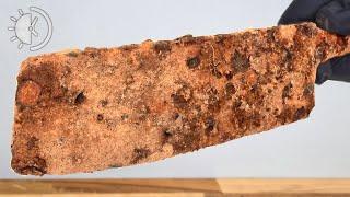Very Rusty Cleaver Restoration - FRACTAL BURNING And 9V Battery Metal Etching