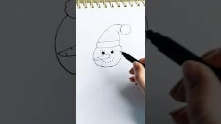 #easy #satisfying ##tutorial #art ##drawing ##doodle #snowman #penart #easy