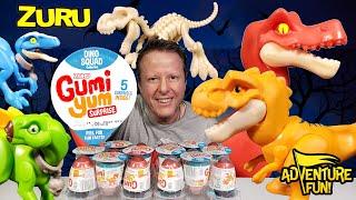 9 Zuru Dino Squad Gumi Yum Surprise Super Rare Jurassic T-Rex Skeleton Adventure Fun Toy review!