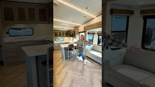 Camper designed for RV LIVING + TRAVEL 🫶 with a laundry room and walk in closet! #rv #tinyhouse