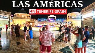 TENERIFE - PLAYA DE LAS AMÉRICAS | Great Nightlife on the Golden Mile ️ 4K Walk ● Summer 2024