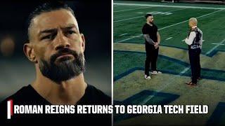 Roman Reigns & Cody Rhodes face off on Georgia Tech's field | WWE on ESPN