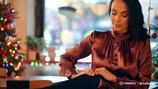 Calming with satin blouse and tights in the café