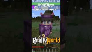 Друг злопамятный) #reallyworld #майнкрафт #domer #minecraft #мем #майн #fyr #веселье #домер