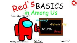 Red's Basics In Among Us Baldi's Basics Mod