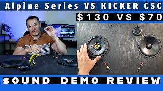 Alpine S S65C S Series 6.5 Speakers VS KICKER 46CSC654 CSC65 Sound Demo