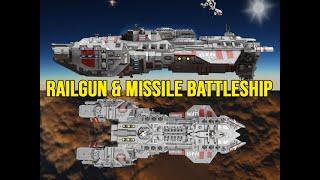 Railgun & Missile Battleship UFN Seattle Class - Space Engineers