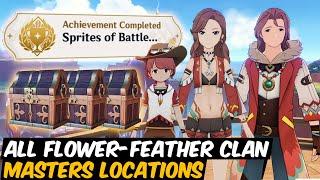 All Masters of Flower Feather Clan Trainers Sprites Of Battle Hidden Achievement Genshin 5.2 Natlan