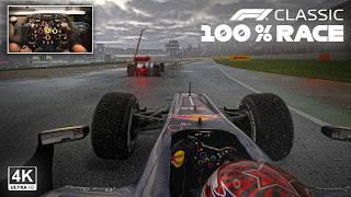 Sebastian Vettel's Red Bull RB5 V8 - German GP 100% Race | F1 Classic Steering Wheel Gameplay