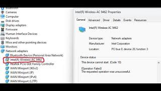 Fix Intel Wireless AC 9462 Adapter Not Working Error Code 10/43/45/56/39 On Windows 11/10 PC