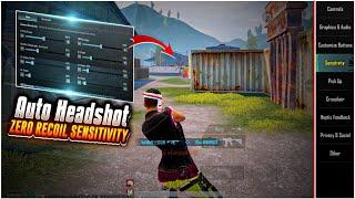 Auto Headshot Zero Recoil Sensitivity Code  Best Sensitivity For Gyroscope & Nongyro  PUBG MOBILE