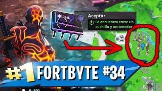 FORTBYTE #34 y #45 en Fortnite | Se encuentra entre un cuchillo y un tenedor