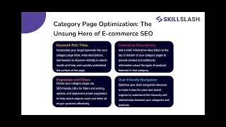 SEO for Ecommerce Websites | Skillslash