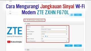 Cara Membatasi Jangkauan Sinyal WiFi Modem ZTE F670L