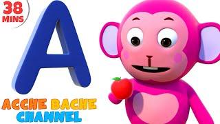 ABC Phonics song for Kids | Hindi Nursery Rhymes | Acche Bache Channel