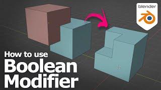 Blender Boolean Modifier Tutorial for union, difference, and intersect