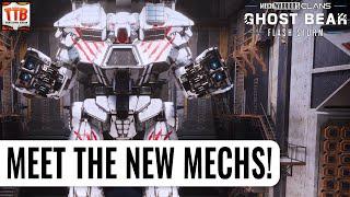Meet The New Mechs - Specs, Loadouts, Builds! - Ghost Bear Flash Storm! - Mechwarrior 5 Clans