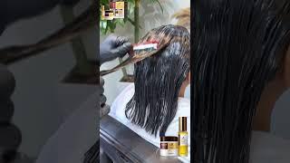 Form dry to shiny. just one hair mask #hairmask
