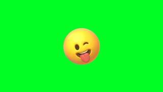 Funny Emoji green screen Animation effects overlay footage no copyright