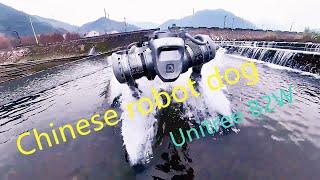 Chinese robot dog Unitree B2W all terrain demonstration