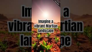 Imagine a vibrant Martian landscape