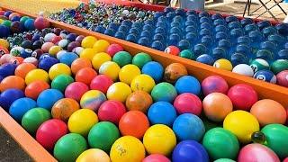 Welcome to Marble Run Live  Handmade wooden rain gutter slope & colorful balls ASMR