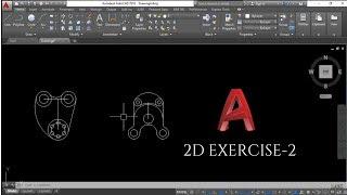 Autocad 2d Practice Drawing  for Beginners - Exercise 2 (Basic to advance level  )