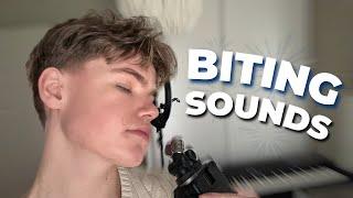 ASMR │ Biting Mouth Sounds With Tascam Mic (Biting Sounds, Cupped, Wet Mouth Sounds, Yapping)