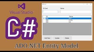 C# Demo - Insert delete update from database using  ADO NET Entity Model