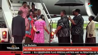 His Majesty King Mswati III and Liphovela LaZuma have arrived safely in Samoa