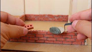 How to make Amazing House with bricks - Mini Tuğla Ev Nasıl Yapılır - Mini Model