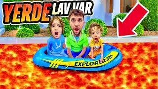 VİLLADA YERDE LAV VAR CHALLENGE !! THE FLOOR İS LAVA CHALLENGE !! KUZEY ELİF !!