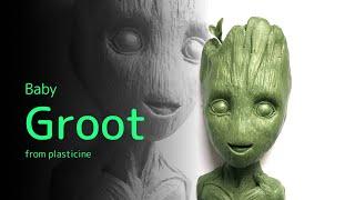 Happy May Day! Sculpting Baby Groot from the movie 'Guardians of the Galaxy'