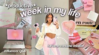 a *PRODUCTIVE* week in my life (as a full time content creator) 