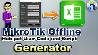 MikroTik: Offline Hotspot User Code and Script Generator Using MS Excel VBA [Tagalog]