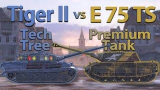 WOT Blitz Face Off || Tiger II vs E 75 TS