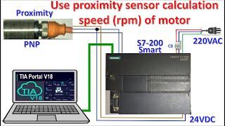 TIA Portal V17|PLC S7-200 smart connect with proximity sensor speed calculation example